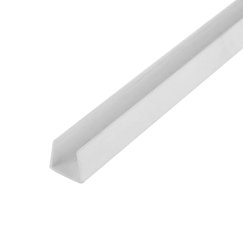 Outwater Plastics White 1/2'' Styrene Plastic U-Channel/C-Channel 36 Inch Lengths (Pack of 4) - Image 1